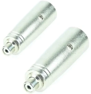 2x Adam Hall Audio Adapter XLR male Stecker auf Cinch Kupplung female Verbinder - Picture 1 of 7