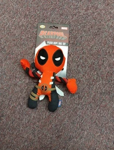 Marvel Comics Deadpool Plush Rope Dog Toy w Squeaker & Crinkle Inside 8" Pet Toy - Picture 1 of 1