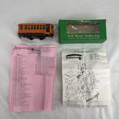 Carrinho Bowser 551-050162 0-27 Power & trailer laranja Birney único. - Imagem 1 de 4