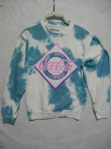 Womens Coca Cola Coke Size Small Sweatshirt Tie Dye Crew Neck - Picture 1 of 4