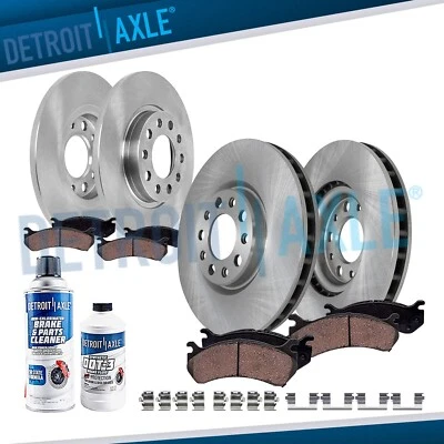 Front Rear Rotors Brake Pads for 2014-2022 Jeep Cherokee w/Single Piston Caliper - Изображение 1 из 4