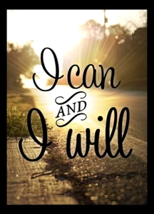 I Can & I Will Yes Positive Push Yourself Get To Goal! Believe Can Do It! MAGNET - Picture 1 of 1