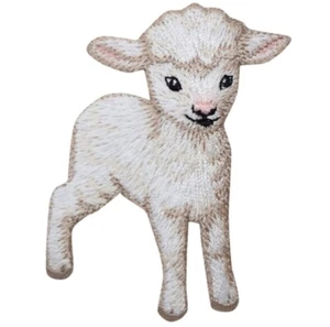 Lamb Applique Patch - Baby Sheep Embroidered Badge 2.75" (Iron on) - Picture 1 of 1