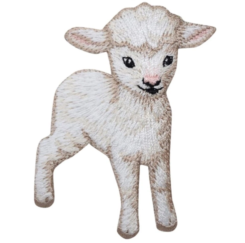 Lamb Applique Patch - Baby Sheep Embroidered Badge 2.75" (Iron on) - Image 1 of 1