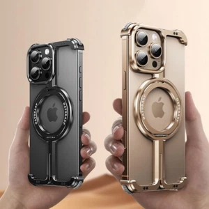 Frame Case For iPhone 16 Pro Max 15 14 13 Aluminium Alloy Magnetic Border Cover - Picture 1 of 16