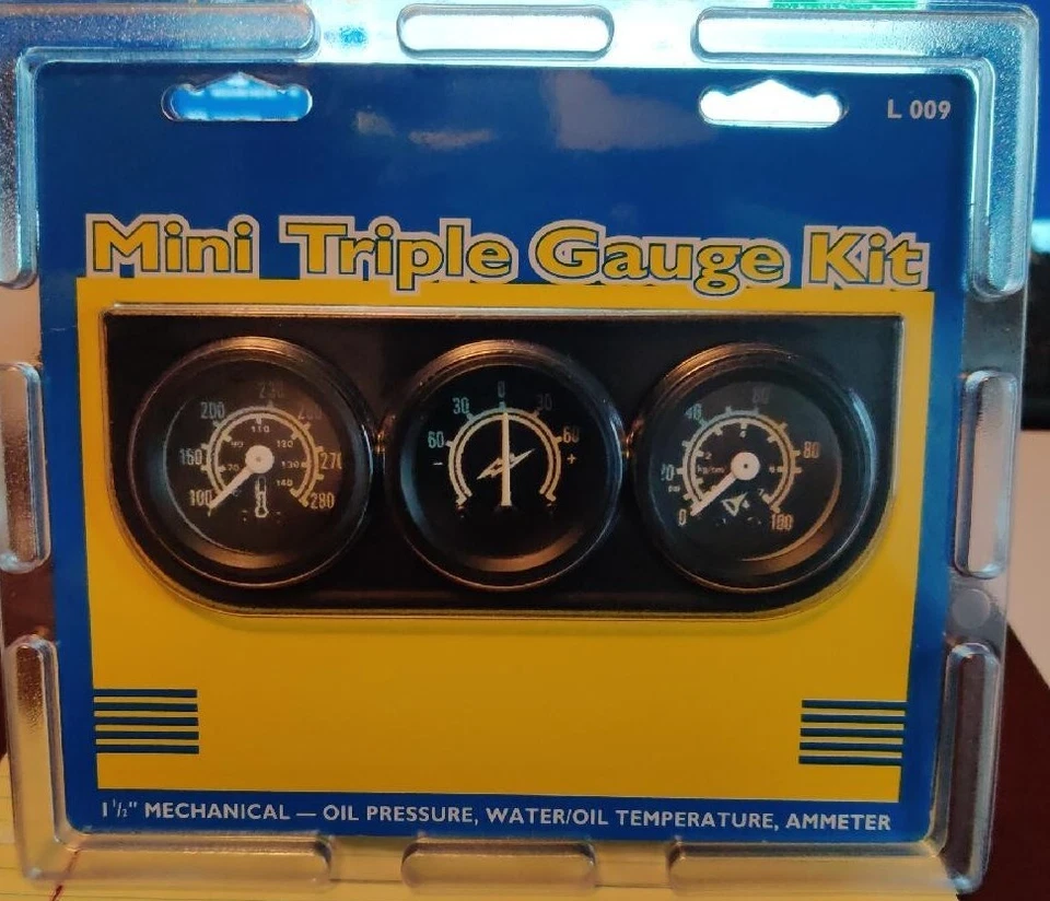 Hecho por Sunpro L009 Mini Kit Triple Calibre 1 1/2" Mecánico Negro Foto 1 de 1