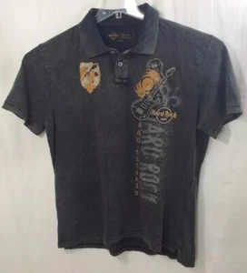 Hard Rock Café Poloshirt San Antonio dunkelgrau Large A11 - Bild 1 von 6
