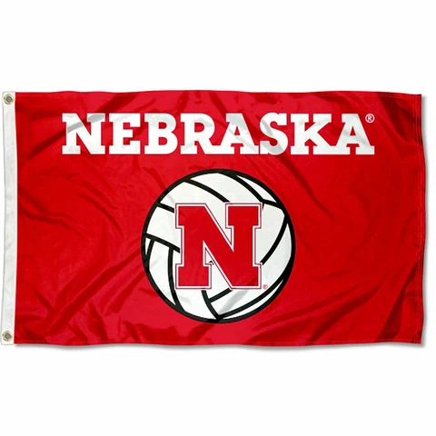 Nebraska Cornhuskers Volleyball Flag Large 3x5 Cover