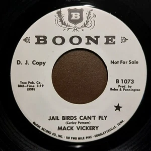 MACK VICKERY Jail Birds Can't Fly Searching For A Baby PROMO HEAR🎵 45RPM Record - Foto 1 di 11