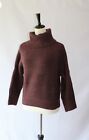 Leith Women's Long Sleeve Turtleneck Knit Sweater Pullover Burgundy X-Small