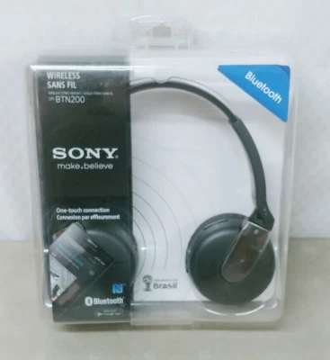 NEW Sony DR-BTN200 Black Bluetooth Wireless Headphones - Image 1 of 2