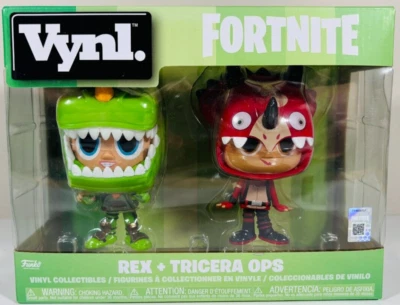 Figuras de vinilo coleccionables Funko Vynl Fortnite Rex y Tricera Ops Foto 1 de 4