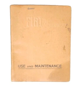 Fiat Model 520 Use and Maintenance Manual Vintage 1920's RARE - Bild 1 von 12