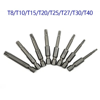 Practical Bit Screwdriver T8/T10/T15/T20/T25/T27/T30/T40 8 Pcs Five-point - Image 1 of 4