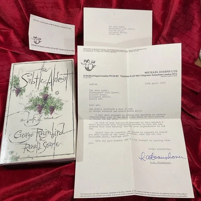 1973 Ronald Searle The Subtle Alchemist a Book of Wine 1st ed with letter from p - Image 1 of 4