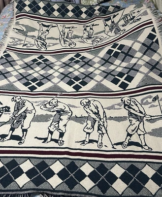 Manta deportiva de golfista antigua vintage hombre cueva casa de campo Lodge Resort Foto 1 de 3