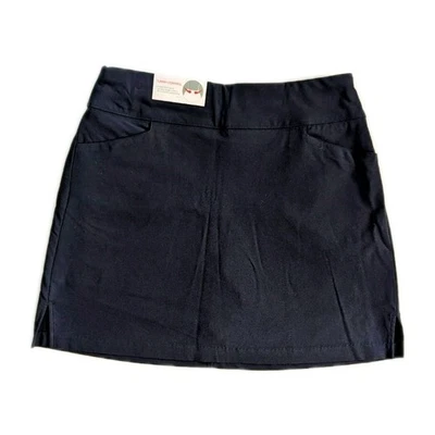 Skort Lady Hagen controle de barriga tamanho LG azul marinho escuro feminino 17 polegadas elástico respirável - Imagem 1 de 4