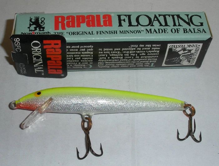 Rapala F9SFC 3-1/2" Minnow Galleggiante Argento Fluorescente Chartreuse - Immagine 1 di 1