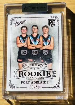 #26/50 Port Adelaide 2024 AFL Select Supremacy Rookie 2024 DRAFT CLASS Lorenz - image 1 of 2