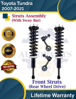 Nuevos puntales delanteros OE con barra estabilizadora para Toyota Tundra 2007-2021 2x2 garantía de por vida Foto 1 de 4