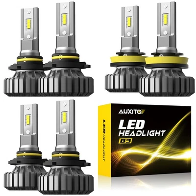 6X White LED Headlight Fog Bulbs For Chevy Silverado 1500 2500 3500 HD 2003-2006 - Image 1 of 4