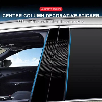 Car Window Center Pillar Sticker Trim B-pillar Cover Decals for BMW Accessories Foto 1 de 4