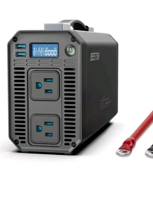 BESTEK 1000W Pure Sine Wave Power Inverter DC 12V to 110V AC Car Inverter wit... - Image 1 of 1