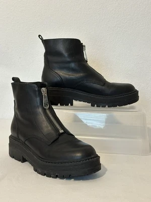 Marc Fisher Ltd Mujer Paralee Negro Cuero Botín Cremallera Suela 9.5 Foto 1 de 4