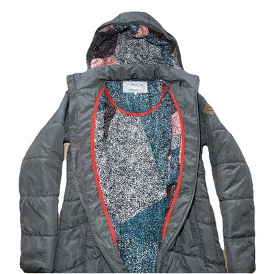 Casaco acolchoado vintage ONeill Adventure Series com zíper cinza pequeno Y2K - Imagem 1 de 4