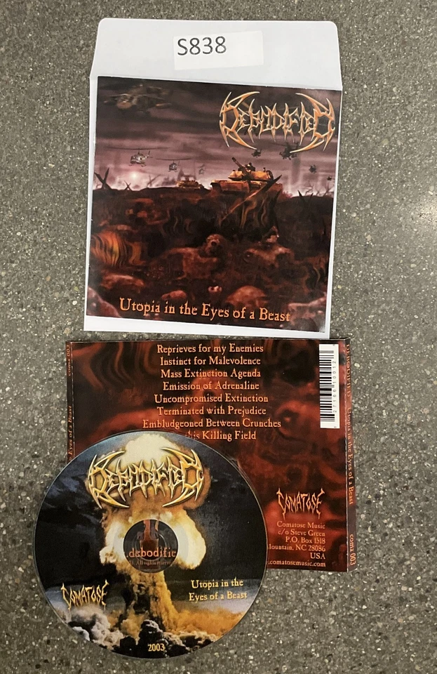 Utopia in the Eyes of a Beast by Debodified (CD, 2003) No Case #S838 Foto 1 de 1