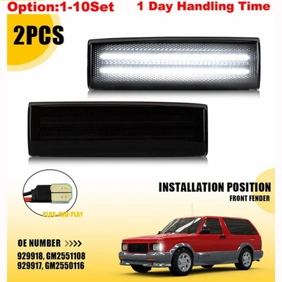 2 шт передних дымчатых светодиодных габаритных огней для 1983–91 GMC S15 Jimmy Base - Изображение 1 из 4