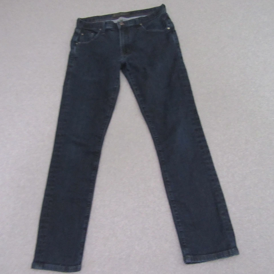 Pantalones de mezclilla Alex Fit de Murano para hombre 30 x 30 azul recto elástico bolsillo lavado oscuro Foto 1 de 4