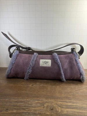 UGG Australia light purple fur lined suede purse 14” Wide 5” Tall - Image 1 of 4