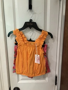 Jessica Simpson girls M 8 Shirt And shorts Outfit sleeveless NWT SKU WR - Picture 1 of 8