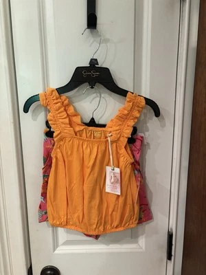 Jessica Simpson Niñas M 8 Camisa Y Pantalones Cortos Conjunto Sin Mangas NUEVO CON ETIQUETAS SKU WR Foto 1 de 4