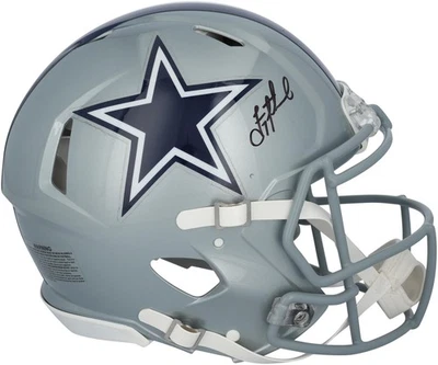 Casco Auténtico Troy Aikman Dallas Cowboys Autografiado Riddell Speed Foto 1 de 2