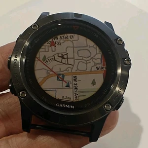 Garmin Fenix 5x 51mm Fiber Reinforced Polymer Sapphire GPS Watch Very Good #GW59 - Picture 1 of 5