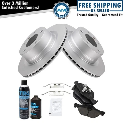 后陶瓷刹车片和转子套件适用于 2009 - 2013 宝马 128i — 第 1/4 张图片