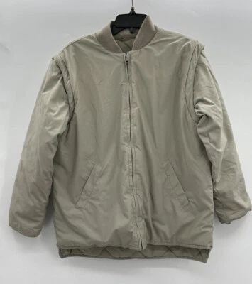 Chaqueta/chaleco convertible vintage Hunt Club talla mediana beige usado en excelente estado Foto 1 de 4