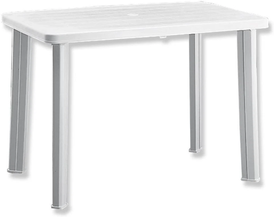 Tavolo da Giardino Interno ed Esterno in Resina Faretto Bianco 101 x 68 x 72 cm - Immagine 1 di 1