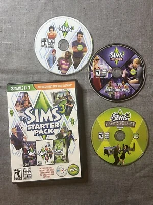 Los Sims 3 PC Juego Starter Pack Juego Base, Late Night & High End Loft Expansions Foto 1 de 3