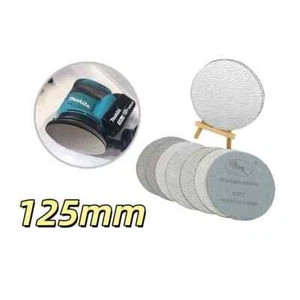 Golden Bull Round White Semi-Brittle Corundum Dry Sandpaper Flocking Disc 125mm - Picture 1 of 7