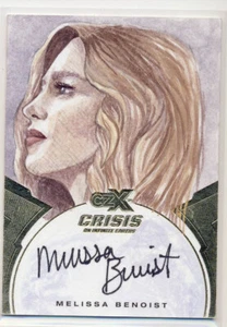 CZX Crisis on Infinite Earths Supergirl Boceto Mae Autógrafo Melissa Benoist - Imagen 1 de 2