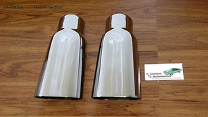 Exhaust Tips Chrome Pair 70 Chevelle Big Block SS El Camino Malibu 69 70 71 72 - Picture 1 of 8