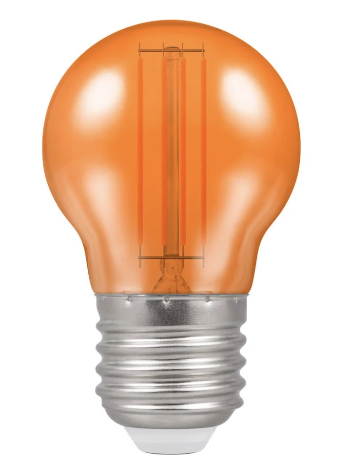 Orange Coloured Mini GLS Light Bulbs ES E27 Edison Screw LED 4.5w Amber - Image 1 of 1