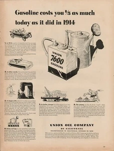 1950 Union Gas Oil Company Vintage Print Ad 50s 7600 Gasoline California 1890 - Picture 1 of 9