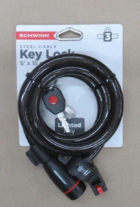 SCHWINN SW78927A STEEL CABLE KEY LOCK - Picture 1 of 9