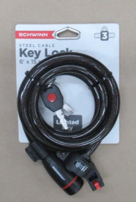 SCHWINN SW78927A STEEL CABLE KEY LOCK - Image 1 of 4