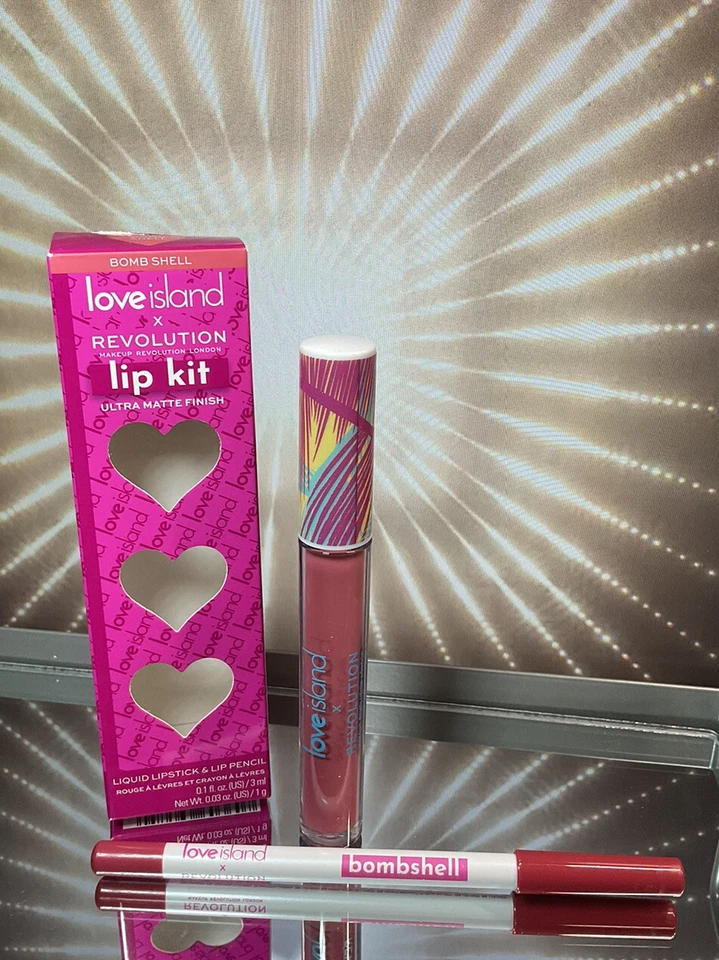 Makeup Revolution x Love Island 2PC Liquid Lipstick & Lip Pencil ~ Bomb Shell - Image 1 of 1