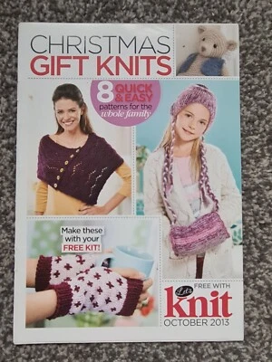 Christmas Gift Knits Supplement Booklet, Let's Knit October 2013, 8 Patterns - Image 1 of 4